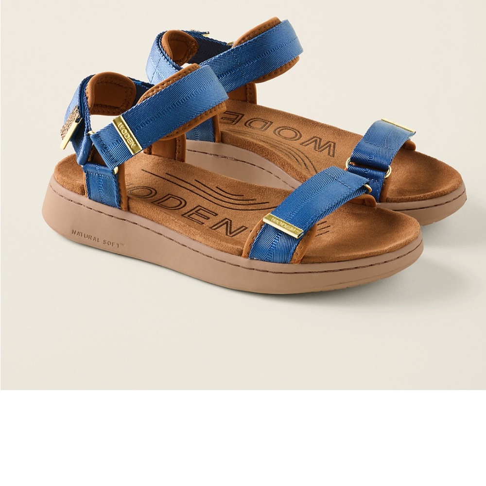 Woden Women’s Line Sandal in Old Denim